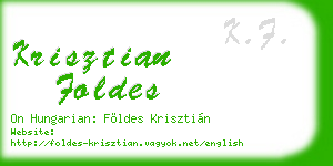 krisztian foldes business card